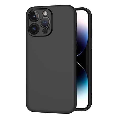 AICEK Kompatibel mit Apple iPhone 14 Pro Max Hülle, Schwarz Silikon Schutzhülle für iPhone 14 Pro Max Case TPU Bumper Handyhülle von AICEK