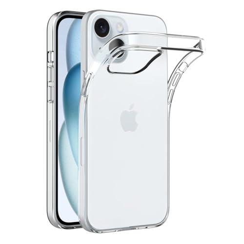 AICEK Kompatibel mit Apple iPhone 15 Hülle, Transparent Silikon Handyhülle für iPhone 15 Hülle TPU Schutzhülle Bumper Crystal Clear Case von AICEK