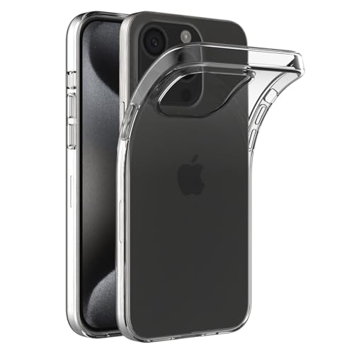 AICEK Kompatibel mit Apple iPhone 15 Pro Hülle, Transparent Silikon Handyhülle für iPhone 15 Pro Hülle TPU Schutzhülle Bumper Crystal Clear Case von AICEK