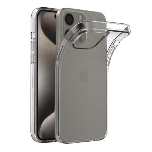 AICEK Kompatibel mit Apple iPhone 15 Pro Max Hülle, Transparent Silikon Handyhülle für iPhone 15 Pro Max Hülle TPU Schutzhülle Bumper Crystal Clear Case von AICEK