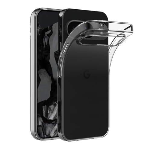 AICEK Kompatibel mit Google Pixel 9 Hülle, Transparent Silikon Handyhülle für Google Pixel 9 5G / 9 Pro 5G Hülle TPU Schutzhülle Bumper Crystal Clear Case von AICEK