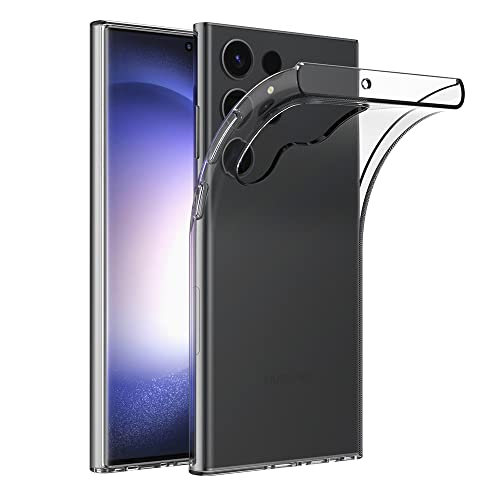 AICEK Kompatibel mit Samsung Galaxy S23 Ultra Hülle, Transparent Silikon Handyhülle für Samsung S23 Ultra Hülle TPU Schutzhülle Bumper Crystal Clear Case von AICEK