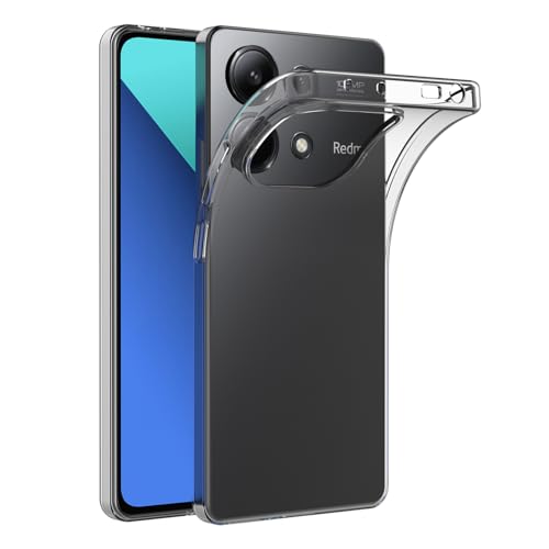 AICEK Kompatibel mit Xiaomi Redmi Note 13 4G Hülle, Transparent Silikon Handyhülle für Redmi Note 13 4G Hülle TPU Schutzhülle Bumper Crystal Clear Case von AICEK