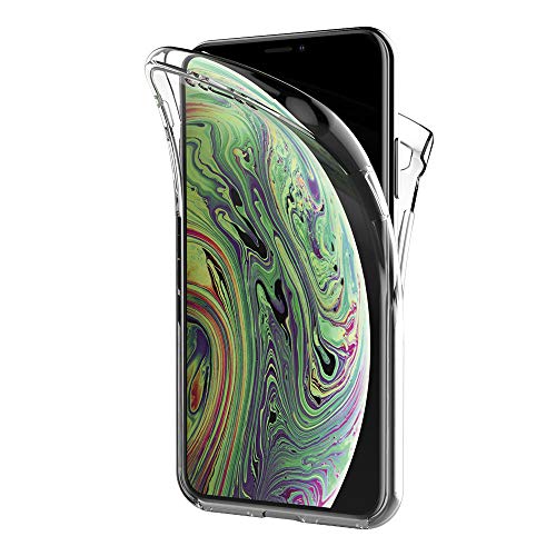 AICEK iPhone XS/iPhone X Hülle, 360°Full Body Transparent Silikon Schutzhülle für iPhone XS Case Durchsichtige TPU Bumper iPhone XS Handyhülle (5,8 Zoll) von AICEK