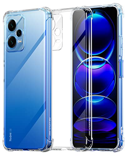 AICase Crystal Clear für Xiaomi Redmi Note 12 Pro+ Hülle [Nie Vergilbung] [Unzerstörbarer Militärschutz] Stoßfeste Kratzfeste Schutzhülle Transparent Case Dünne Handyhülle Xiaomi Redmi Note 12 Pro+ von AICase