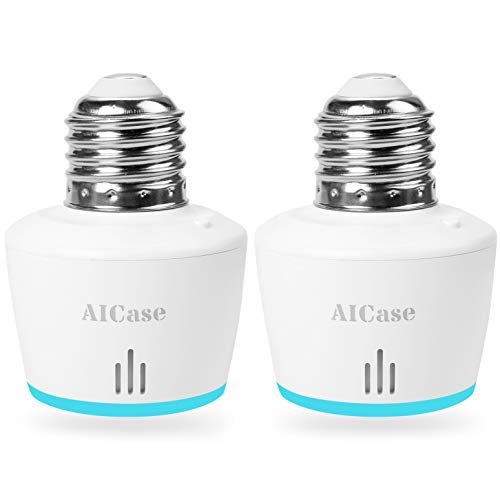 AICase Intelligente Steckdose TE27 Wi-Fi Smart Lampenfassung E26/E27, Fassung-Adapter geeignet für LED, Halogen, Glühbirnen und Energiesparlampen,Kompatibel mit Amazon Alexa und Google Home, Weiß AICase Intelligente Steckdose TE27 Wi-Fi Smart Lampenfassung E26/E27, Fassung-Adapter geeignet für LED, Halogen, Glühbirnen und Energiesparlampen,Kompatibel mit Amazon Alexa und Google Home, Weiß von AICase