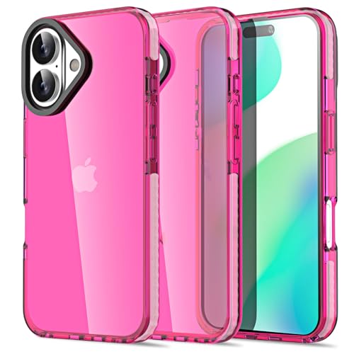 AICase Neon Hot Pink Transparente Handyhülle für iPhone 16,Trendy Damen Girly Aesthetic Preppy Bunt Süß Retro Hell Schützende Jelly Aura für iPhone 16 Hülle AICase Neon Hot Pink Transparente Handyhülle für iPhone 16,Trendy Damen Girly Aesthetic Preppy Bunt Süß Retro Hell Schützende Jelly Aura für iPhone 16 Hülle von AICase