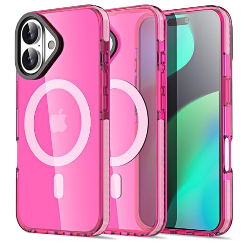 AICase Neon Hot Pink durchsichtig hülle für iPhone 16 Plus,kompatibel mit MagSafe,Trendige,Mädchenhafte,ästhetische,Magnetische,Adrette,Bunte,süße,Magnetische,helle Schutzhülle mit MagSafe-Magnet. AICase Neon Hot Pink durchsichtig hülle für iPhone 16 Plus,kompatibel mit MagSafe,Trendige,Mädchenhafte,ästhetische,Magnetische,Adrette,Bunte,süße,Magnetische,helle Schutzhülle mit MagSafe-Magnet. von AICase