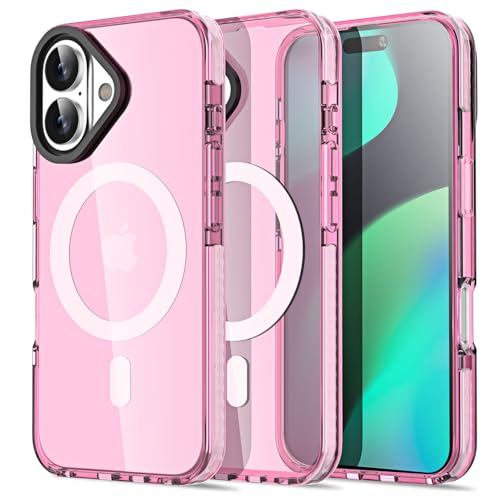AICase Neon Pink Transparente Handyhülle für iPhone 16 Plus Kompatibel mit MagSafe,Trendy Frauen Mädchen Ästhetik Preppy Bunt Farbig Niedlich Magnet Mag Safe Helle Schutzhülle Jelly Aura Cover AICase Neon Pink Transparente Handyhülle für iPhone 16 Plus Kompatibel mit MagSafe,Trendy Frauen Mädchen Ästhetik Preppy Bunt Farbig Niedlich Magnet Mag Safe Helle Schutzhülle Jelly Aura Cover von AICase
