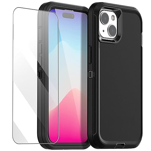 AICase Schutzhülle iPhone 15 Plus Mit Displayschutzfolie,Robuste Schutzhülle,militärische Qualität,Vollständiger Schutz,Stoßfest,Staubdicht,Sturzsicher für Handyhülle iPhone 15 Plus(6.7") von AICase