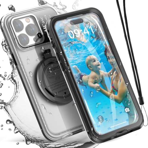 AICase Self-Check Unterwassergehäuse für iPhone 12 Pro Max, IP68 Handyhülle für Schwimmen, Tauchen, Schnorcheln; Integrierter Displayschutz; Wasserdicht, Staubdicht, schneefest; Unterwasserfotografie von AICase