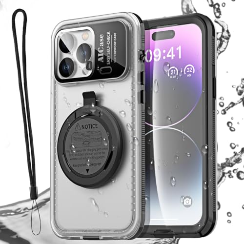 AICase Self-Check Unterwassergehäuse für iPhone 14 Pro Max, IP68 Handyhülle für Schwimmen, Tauchen, Schnorcheln; Integrierter Displayschutz; Wasserdicht, Staubdicht, schneefest; Unterwasserfotografie AICase Self-Check Unterwassergehäuse für iPhone 14 Pro Max, IP68 Handyhülle für Schwimmen, Tauchen, Schnorcheln; Integrierter Displayschutz; Wasserdicht, Staubdicht, schneefest; Unterwasserfotografie von AICase
