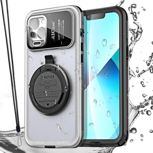 AICase Self-Check wasserdichte Handyhülle für iPhone 13,Unterwasser-Touchscreen,Wasserfest,Staubdicht,schneefest,Tauch-Handyhülle,Integrierter Displayschutz für Dusche,Strand,Schnorcheln von AICase