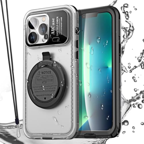 AICase Self-Check wasserdichte Handyhülle für iPhone 13 Pro Max,Unterwasser-Touchscreen,Wasserfest,Staubdicht,schneefest,Tauch-Handyhülle,Integrierter Displayschutz für Dusche,Strand,Schnorcheln von AICase