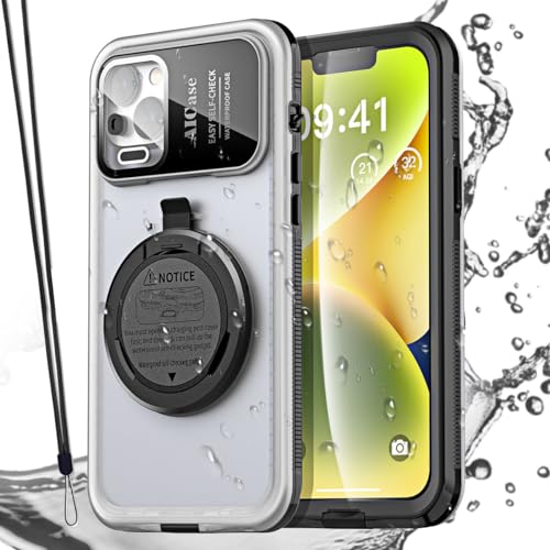 AICase Self-Check wasserdichte Handyhülle für iPhone 14,Unterwasser-Touchscreen,Wasserfest,Staubdicht,schneefest,Tauch-Handyhülle,Integrierter Displayschutz für Dusche,Strand,Schnorcheln von AICase