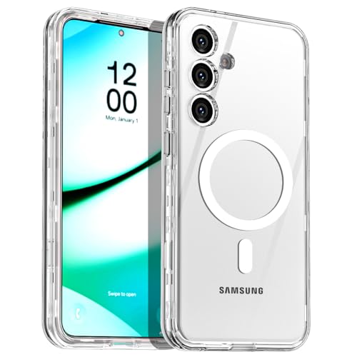 AICase für Samsung Galaxy S25 Plus–Klarer,MagSafe-kompatibler Case mit Militärgrad-Schutz |DREI-Lagen-Aufbau|Sturz- und Staubschutz|Robuste,Langlebige Vollkörper-Behälterung Heavy Duty 2025 von AICase