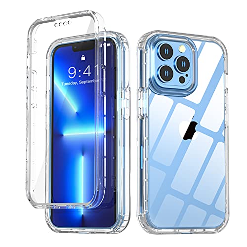 AICase für iPhone 13 Pro 6,1" Hülle Schutzhülle Transparent 360 Grad Stoßfest Durchsichtige Front Und Rückenschutz Handyhülle Slim Dünn TPU Bumper Eingebautem Displayschutz AICase für iPhone 13 Pro 6,1" Hülle Schutzhülle Transparent 360 Grad Stoßfest Durchsichtige Front Und Rückenschutz Handyhülle Slim Dünn TPU Bumper Eingebautem Displayschutz von AICase