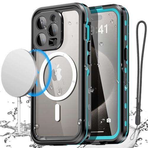 AICase für iPhone 15 Pro Hülle Wasserdicht,Handyhülle iPhone 15 Pro Schutzhülle Wasserfest mit Magsafe,360 Outdoor Stoßfest Staubdicht Panzerhülle mit Kameraschutz/Displayschutz für iPhone 15 Pro_2 von AICase