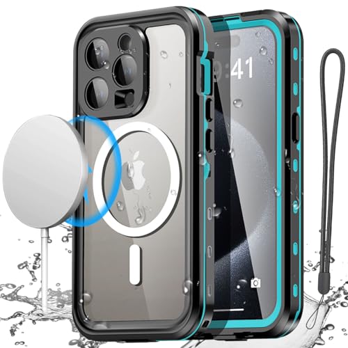 AICase für iPhone 15 Pro Max Hülle Wasserdicht,Handyhülle iPhone 15 Pro Max Schutzhülle Wasserfest mit Magsafe,360 Outdoor Stoßfest Staubdicht Panzerhülle mit Kameraschutz/Displayschutz_2 von AICase