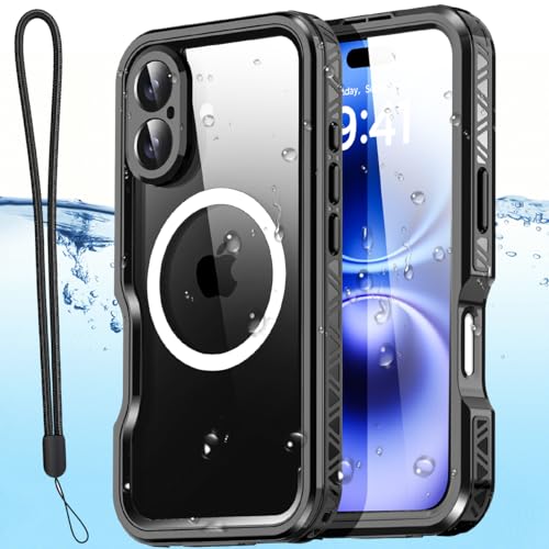 AICase für iPhone 16 Hülle (6,1") Wasserdicht mit MagSafe,Outdoor Handyhülle 360 Grad Schutzhülle,iPhone 16 Case Wasserfest Stoßfest Staubdicht Panzerhülle mit Displayschutz_01 von AICase
