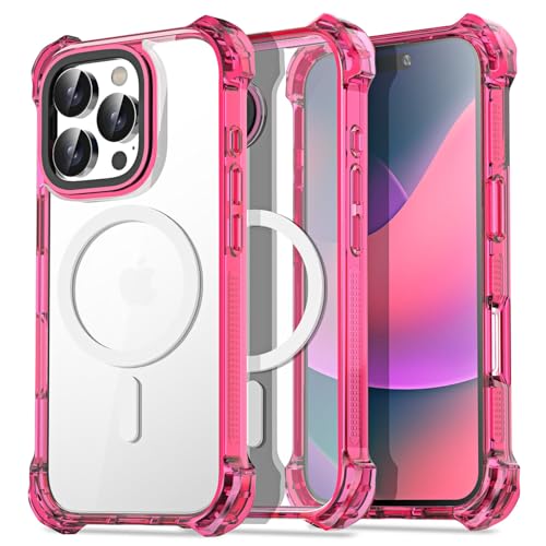 AICase für iPhone 16 Pro Hülle Mit Magsafe [Anti-Yellowing] Case Handyhülle Stoßfeste Kratzfeste Schutzhülle Cover mit Displayschutzfolie+ Kameraschutz Durchsichtig Militärnorm Schutz Dünn 6.3" von AICase