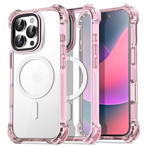 AICase für iPhone 16 Pro Hülle Mit Magsafe [Anti-Yellowing] Case Handyhülle Stoßfeste Kratzfeste Schutzhülle Cover mit Displayschutzfolie+ Kameraschutz Durchsichtig Militärnorm Schutz Dünn 6.3" von AICase
