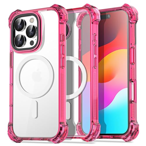 AICase für iPhone 16 Pro Max Hülle Mit Magsafe[Anti-Yellowing] Case Handyhülle Stoßfeste Kratzfeste Schutzhülle Cover mit Displayschutzfolie+ Kameraschutz Durchsichtig Militärnorm Schutz Dünn 6.9" von AICase