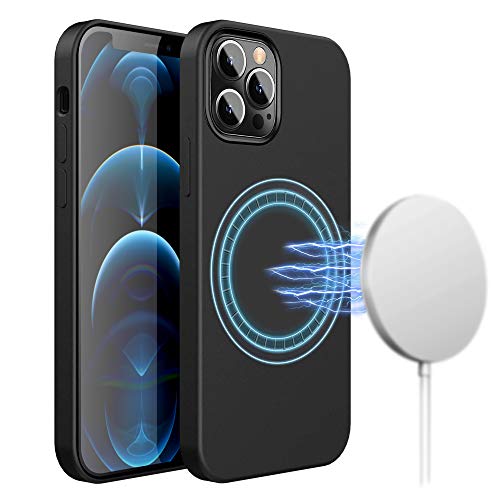 AICase iPhone 12 | 12 Pro 6.1 Silikonhülle kompatibel mit Magsafe Magnetic Charger, Schutzhülle Ultra Dünne Voller Schutz Flüssig Silikon Handyhülle Schutz für 12 Pro/iPhone 12(2020) 6.1 Zoll von AICase