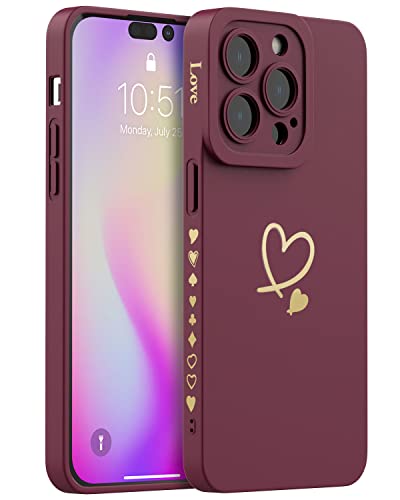 AICase iPhone 14 Pro Hülle mit Kameraschutz Ultra dünn Herz Love Design TPU Silikon Bumper Rundumschutz Schutzhülle Case Dünne Handyhülle iPhone 14 Pro 6.1" 2022 AICase iPhone 14 Pro Hülle mit Kameraschutz Ultra dünn Herz Love Design TPU Silikon Bumper Rundumschutz Schutzhülle Case Dünne Handyhülle iPhone 14 Pro 6.1" 2022 von AICase