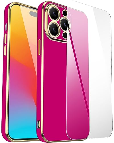 AICase kompatibel mit iPhone 15 Pro Max Hülle für Damen mit vollständigem Kameraobjektivschutz +Glas-Displayschutz, luxuriöser galvanisierter Bumper, mädchenhaft,schlank, stoßfest, Schutzhülle 6,7"_2 AICase kompatibel mit iPhone 15 Pro Max Hülle für Damen mit vollständigem Kameraobjektivschutz +Glas-Displayschutz, luxuriöser galvanisierter Bumper, mädchenhaft,schlank, stoßfest, Schutzhülle 6,7"_2 von AICase