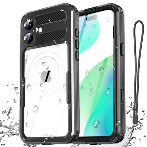 AICase für iPhone 16 Hülle (6,1") Wasserdicht, mit MagSafe, Outdoor Handyhülle 360 Grad Schutzhülle,iPhone 16 Case Wasserfest Stoßfest Staubdicht Panzerhülle mit Displayschutz von AICase