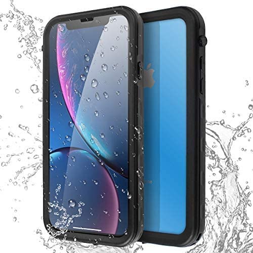 AICase wasserdichte Schutzhülle für iPhone XR, IP68-zertifiziert, 360 ° Schutz, wasserdicht, stoßfest, staubdicht, schneefest, für iPhone XR 6,1 Zoll, Schwarz (iPhone XR) von AICase