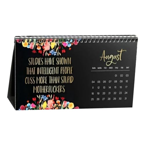 AIDIRui Wandkalender 2024 für Müde Frauen, Lustiger Monatskalender, Handgefertigter Home-Office-Tischkalender, Gag-Geschenk mit Weißem Elefanten, Einfach zu Verwenden von AIDIRui