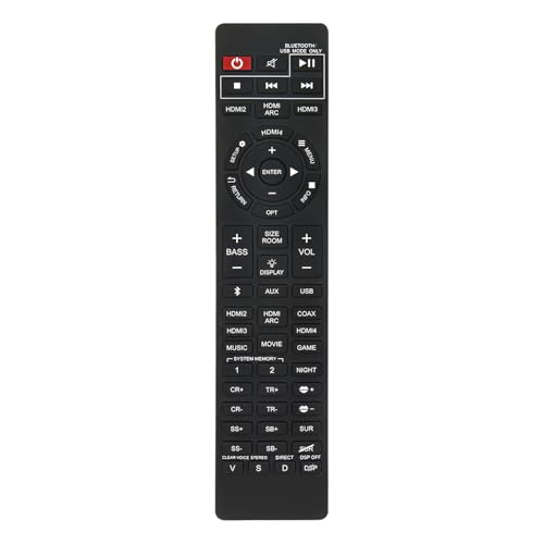 AIDITIYMI Ersatz-Fernbedienung für Nakamichi Shockwafe 7.1/7.2/Ultra 9.2 SSE Dolby Atmos/DTS-X Soundbar Shockwafe SSE Series Surround Sound Bar Home Audio System AIDITIYMI Ersatz-Fernbedienung für Nakamichi Shockwafe 7.1/7.2/Ultra 9.2 SSE Dolby Atmos/DTS-X Soundbar Shockwafe SSE Series Surround Sound Bar Home Audio System von AIDITIYMI