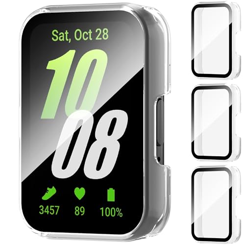3-Stück Hard PC 360° Hülle Kompatibel mit Samsung Galaxy Fit 3 Schutzhülle mit 9H Gehärtetem Glas Displayschutz Kratzfest,Ultradünne Case,Transparent&Transparentz&Transparent 3-Stück Hard PC 360° Hülle Kompatibel mit Samsung Galaxy Fit 3 Schutzhülle mit 9H Gehärtetem Glas Displayschutz Kratzfest,Ultradünne Case,Transparent&Transparentz&Transparent von AIDOWU