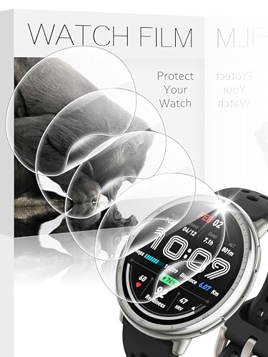 AIDOWU 4-Stück Schutzfolie für Amazfit Active 2 Displavschutz HD Kratzfestiakeit Weicher TPU Displayschutzfolie,Praziser Abdeckung,Keine Blasen von AIDOWU