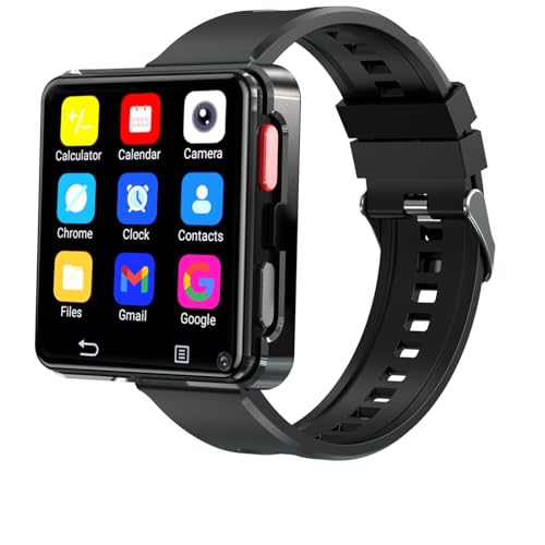 AIEK 4G Smartwatch, 6,64 cm (2,64 Zoll) HD-Bildschirm, Android 11 Quad Core 3 GB + 32 GB Handy-Smartwatch für Herren, WLAN, Nano-SIM, 5 MP-Kamera, GPS, Video-Chat von AIEK