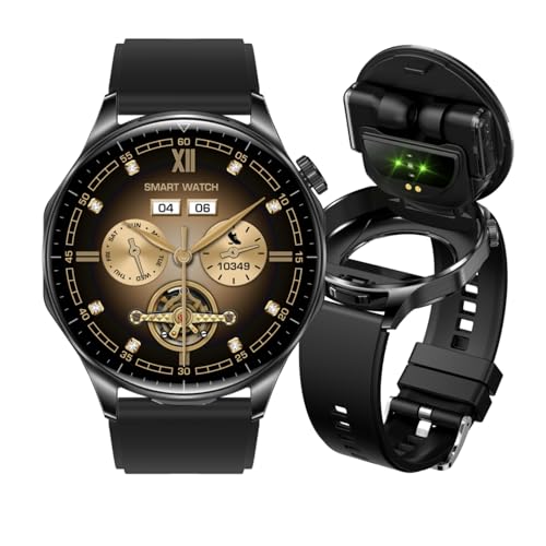AIEK Smartwatch für Männer Frauen, Eingebaute Bluetooth-Kopfhörer, 1,4 Zoll AMOLED Großbildschirm, Sportuhr Kompatibel iOS Android Telefon, Fitness Tracker mit Herzfrequenz Schlafmonitor (Schwarz) AIEK Smartwatch für Männer Frauen, Eingebaute Bluetooth-Kopfhörer, 1,4 Zoll AMOLED Großbildschirm, Sportuhr Kompatibel iOS Android Telefon, Fitness Tracker mit Herzfrequenz Schlafmonitor (Schwarz) von AIEK