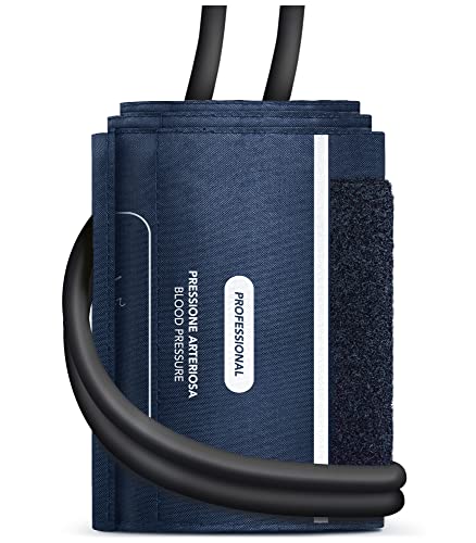AIESI® Ersatz-2-Schlauch-Manschette für manuelles Aneroid-Blutdruckmessgerät für FETTLEIBIG, Latexfrei, Garantie 24 Monate von AIESI