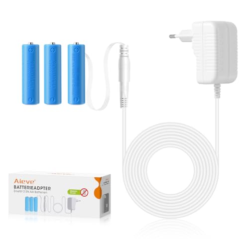 AIEVE 4,5V Netzteil Batterieadapter Batterieersatz für 3 Stück AA Batterien z.B. kompatibel mit AVM Fritz! DECT 302 Funkthermostat, Led Lichterkette, Leuchtschilder, Weihnachtstag Deko. von AIEVE