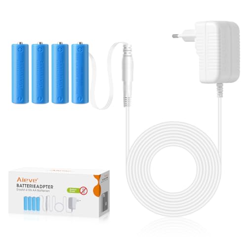 AIEVE 6V Netzteil Adapter Batterieadapter Batterieersatz für 4 Stück AA Batterien kompatibel mit Nuki Smart Lock 3.0/3.0 Pro, Lichterkette, Wetterstation (Nicht für Blitzgerät), Weihnachtstag Deko. von AIEVE