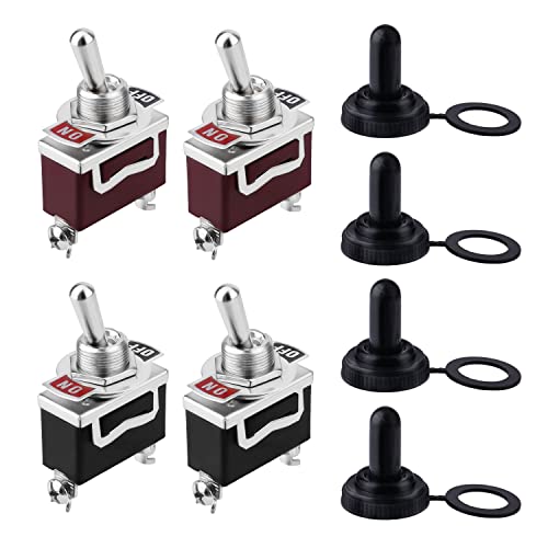 AIEX 20 Kippschalter 12 Volt Wasserdicht Marine Kippschalter Wasserdichter Kippschalter Marine-Kippschalter Wasserdicht 12 V DC 30 A Marine-Kippschalter 250 V AC 15 A SPST 2-polig EIN/AUS Wetterfeste von AIEX