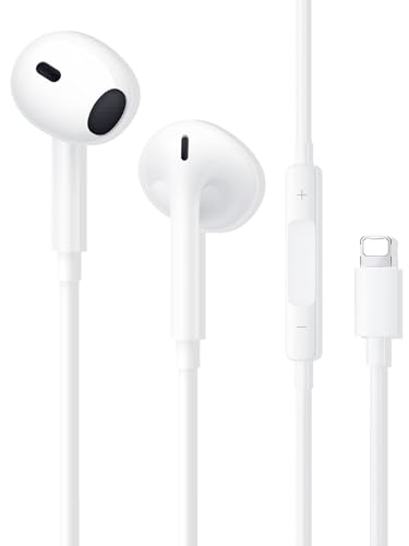 In-Ear Kopfhörer für iPhone, Kopfhörer mit Kabel mit Mikrofon und Lautstärkeregler HiFi Stereo Ohrhörer mit Lightning Anschluss, Kompatibel mit iPhone 14 Pro Max/13/13 Pro/12 Pro Max/12 Mini/SE/11 von AIFEIMEI