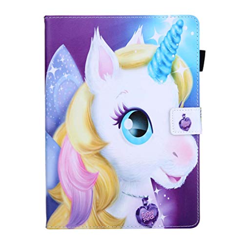 AIFILLE AIFILLETAB00644 Tablet-Schutzhülle, 8 inch Tablet Universal (Size 7.5 in - 8.5 in), Tier Einhorn Glitzer Mädchen von AIFILLE