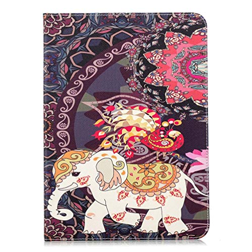 AIFILLE Brieftasche Hülle für Samsung Galaxy Tab S3 10.5 2017 T820 Retro Elefant Tier Kunstleder Tasche Tablethülle Flip Rundumschutz Klapphülle Silikon Bumper Standfunktion Brieftasche Lederhülle von AIFILLE