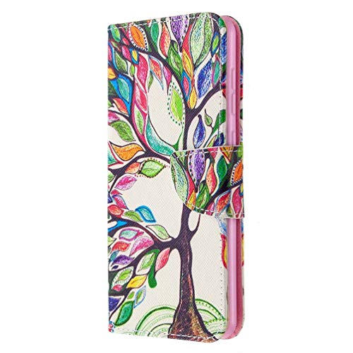 AIFILLE Kompatibel mit Samsung Galaxy A31 Hülle Handyhülle PU Leder Etui Schutzhülle Lederhülle mit Magnetverschluss Standfunktion Flip Stand Wallet Cover für Samsung A31 2020, Baum des Lebens Farbig von AIFILLE