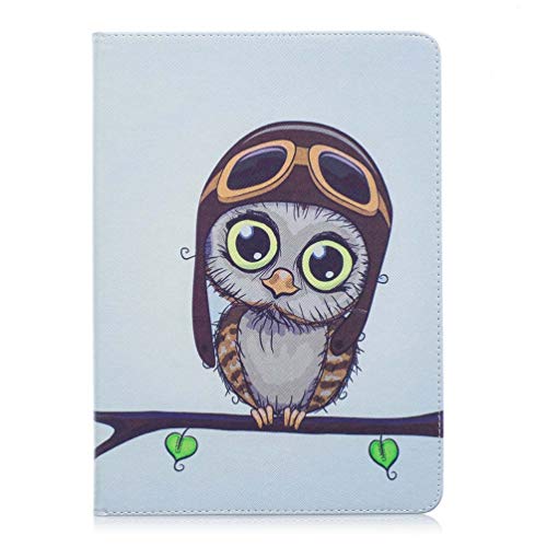 AIFILLE Kompatibel mit Tablet Hülle iPad 9.7 Zoll 2018/2017 Eule Schön Muster Brieftasche PU Leder Tasche Flip 360 Grad Stoßfest Schutzhülle Magnetverschluss Kartenfächer Ständerhülle von AIFILLE