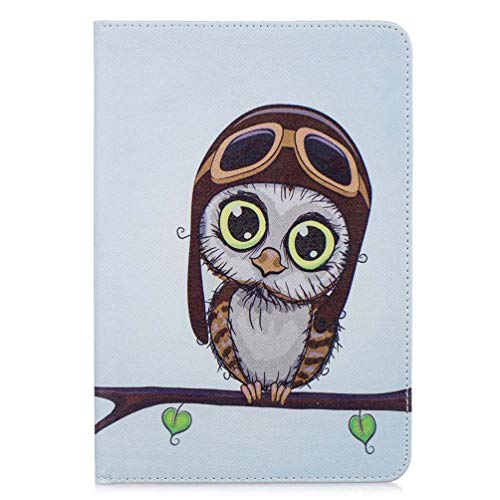 AIFILLE Kompatibel mit Tablet Hülle iPad Mini 2019/ iPad Mini 5 Eule Schön Muster Brieftasche PU Leder Tasche Flip 360 Grad Stoßfest Schutzhülle Magnetverschluss Kartenfächer Ständerhülle von AIFILLE