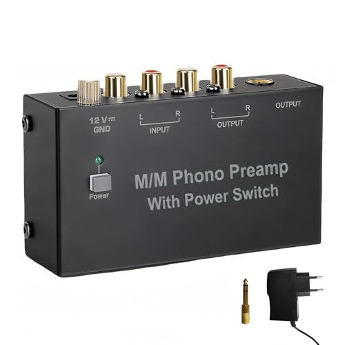 AIFIZO Phono Vorverstärker Plattenspieler, Plattenspieler Schwarz Stereo-Verstärker mit Pegel, RCA Input & Output, Phono Vorverstärker Plattenspieler mit DC 12V Netzteil AIFIZO Phono Vorverstärker Plattenspieler, Plattenspieler Schwarz Stereo-Verstärker mit Pegel, RCA Input & Output, Phono Vorverstärker Plattenspieler mit DC 12V Netzteil von AIFIZO