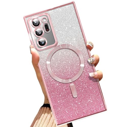 AIGOMARA Magnetische Schutzhülle für Samsung Galaxy Note 20 Ultra, kompatibel mit kabellosem Laden, weiches TPU, Glitzer, Bling Handyhülle, kratzfest, stoßfest, schlanke Hülle für Damen und Herren, AIGOMARA Magnetische Schutzhülle für Samsung Galaxy Note 20 Ultra, kompatibel mit kabellosem Laden, weiches TPU, Glitzer, Bling Handyhülle, kratzfest, stoßfest, schlanke Hülle für Damen und Herren, von AIGOMARA